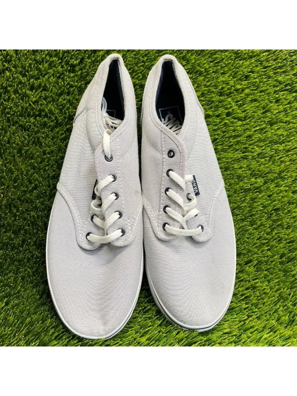 Vans Atwood Womens Size 10 Gray White Athletic Walking Skateboard Shoes Sneakers